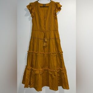 POINT SUR for J CREW Pom pom flutter dress